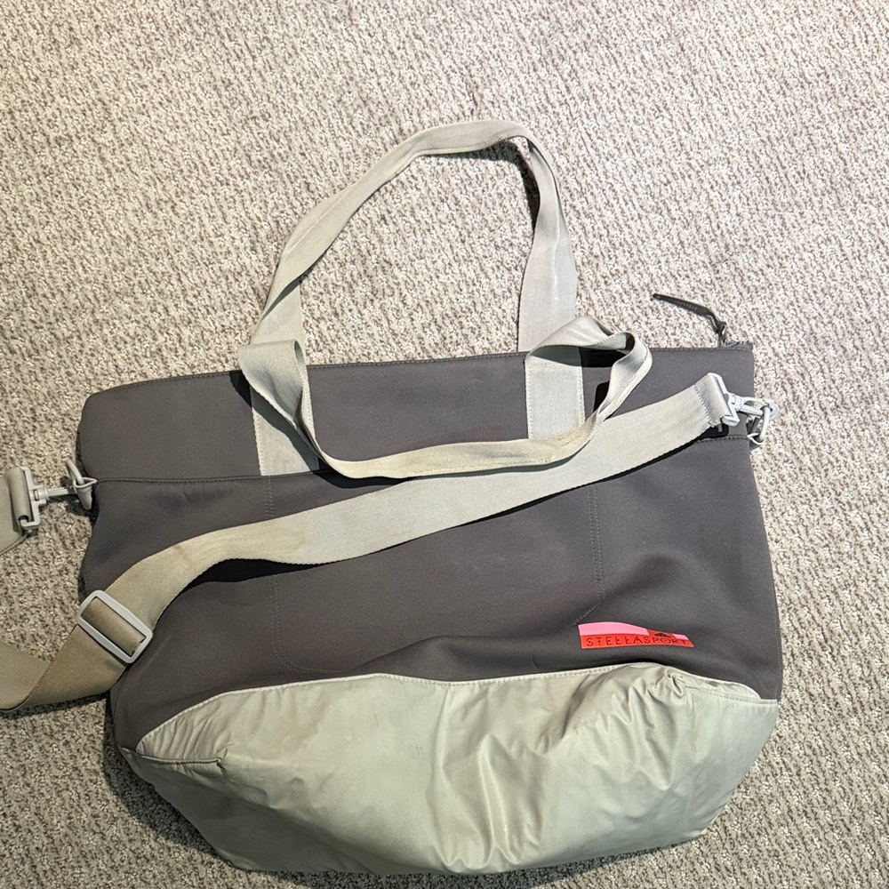 Adidas by Stella McCartney Gray and Cream Tote Bag